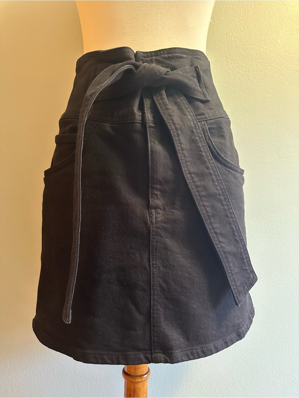 Rebecca Minkoff Callie Black Denim Skirt
